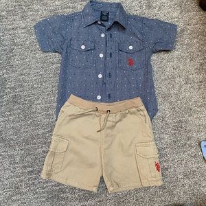 NWOT Polo RL 2T boys shirt and shorts set
